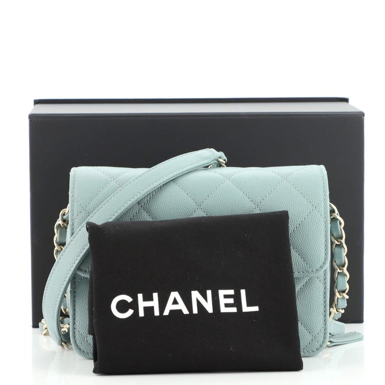 Chanel Like a Wallet Flap Bag Quilted Caviar Mini For Sale at 1stDibs