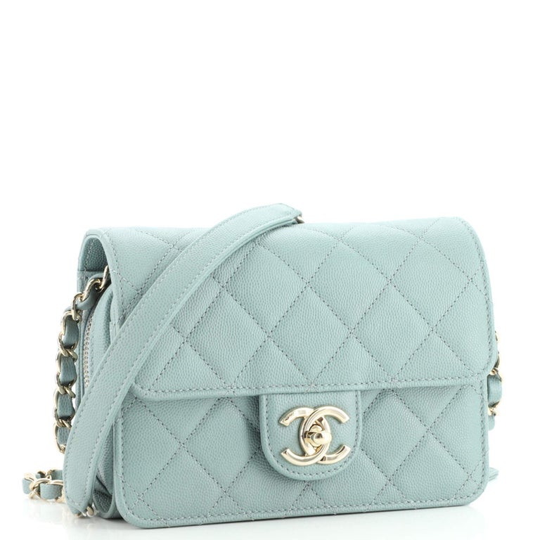 Chanel Like a Wallet Flap Bag Quilted Caviar Mini For Sale at 1stDibs