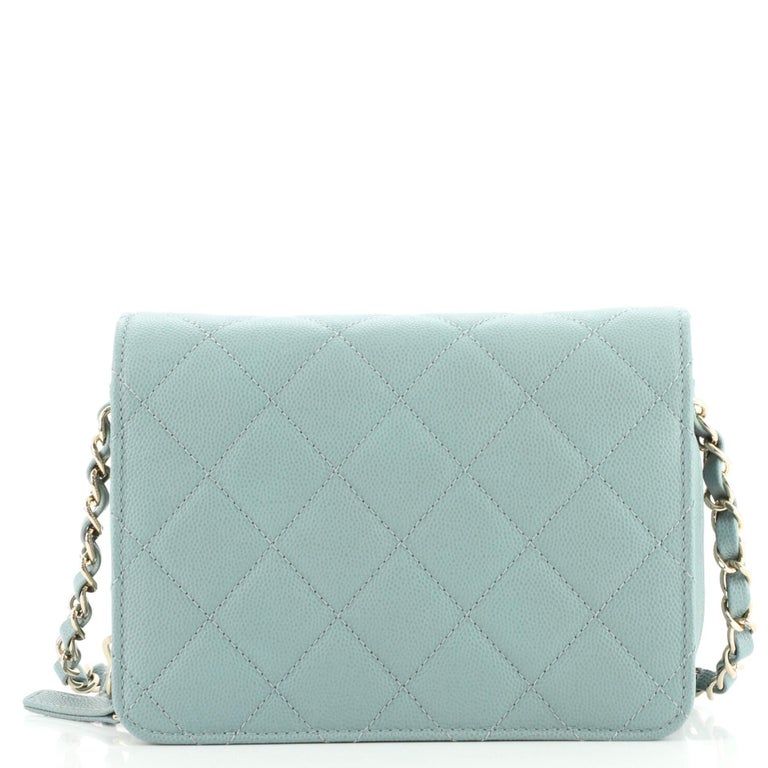 Chanel Like a Wallet Flap Bag Quilted Caviar Mini For Sale at 1stDibs