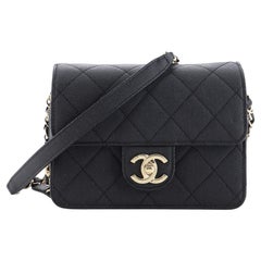 Chanel Like a Wallet Flap Bag Quilted Caviar Mini
