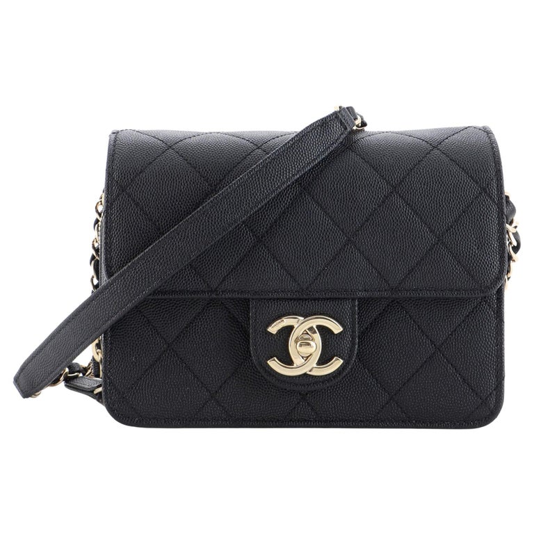 Chanel Like a Wallet Flap Bag Quilted Caviar Mini For Sale at 1stDibs
