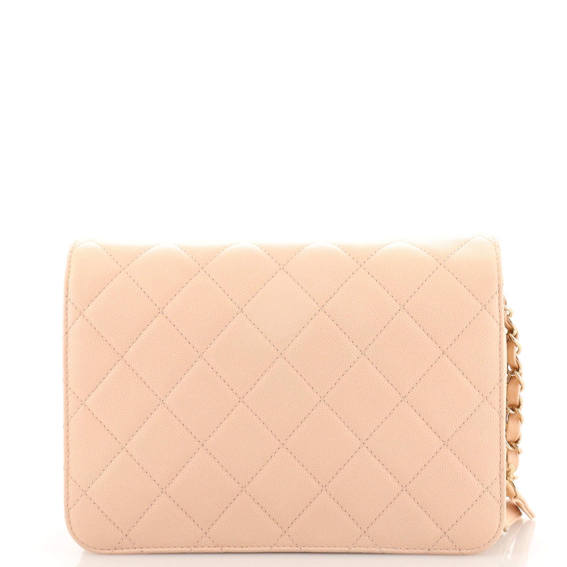 Chanel Like a Wallet Flap Bag Quilted Caviar Small In Good Condition In NY, NY