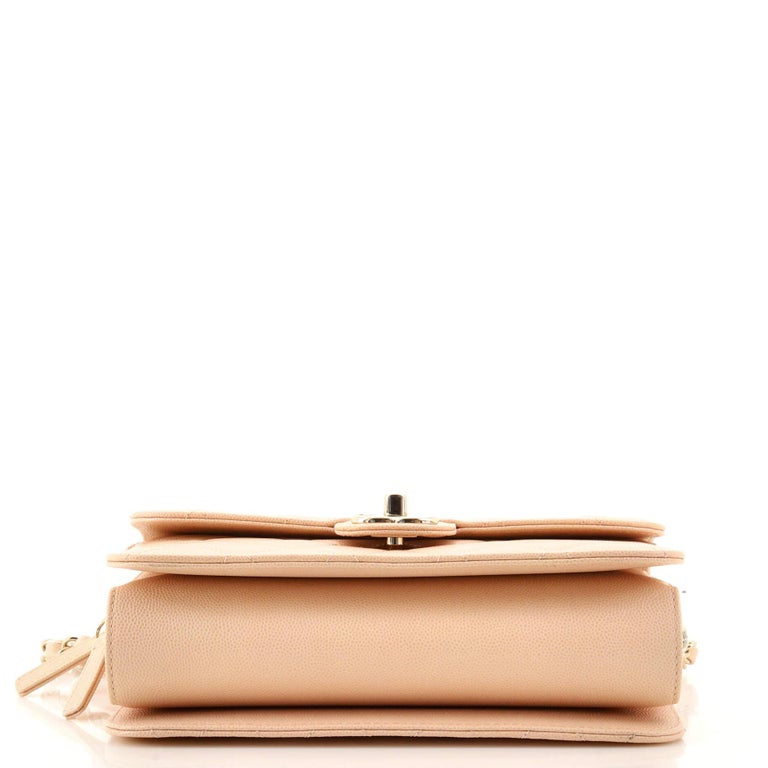 Chanel Like a Wallet Flap Bag Quilted Caviar Small For Sale at 1stDibs