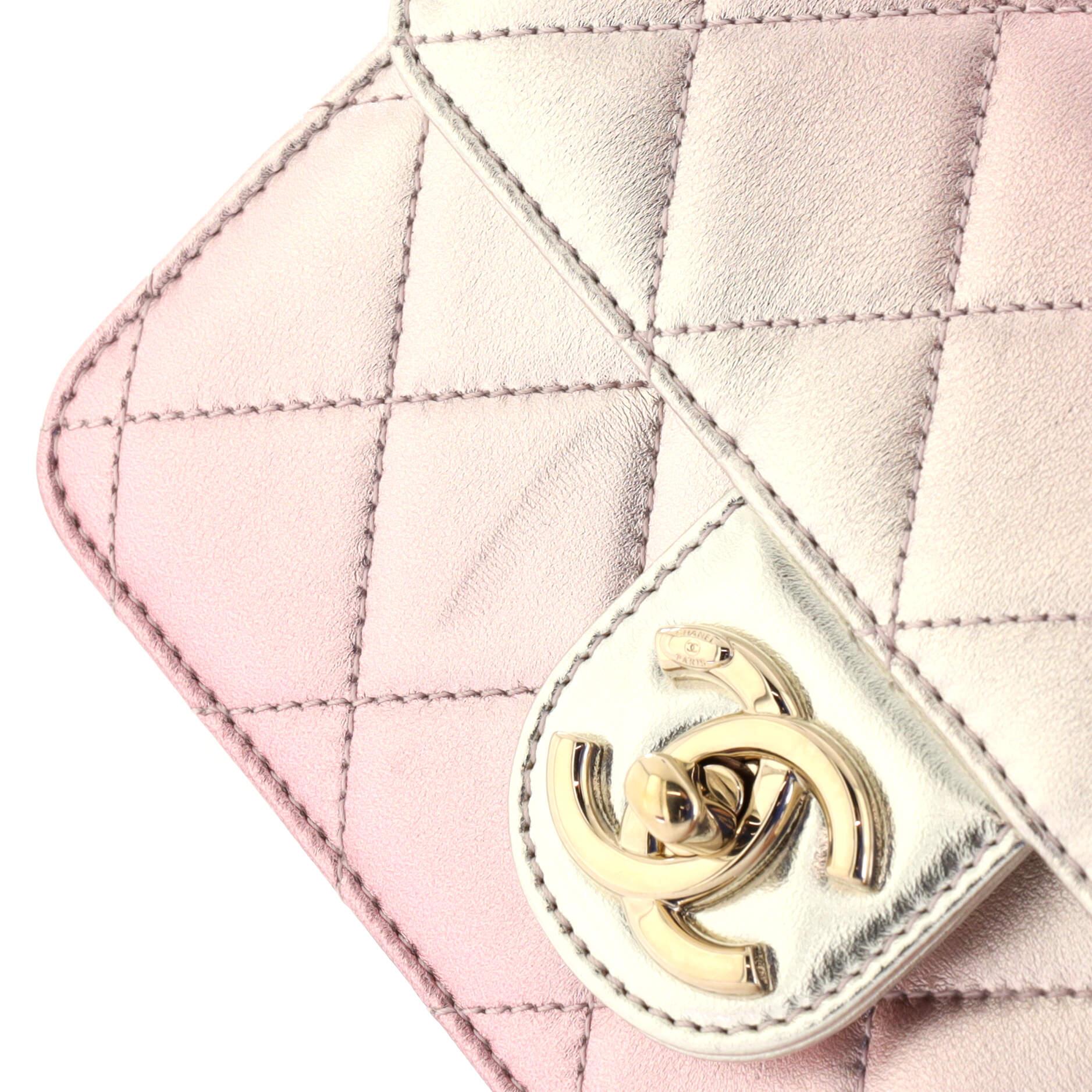 Chanel Like a Wallet Flap Bag Quilted Gradient Metallic Lambskin Mini 2