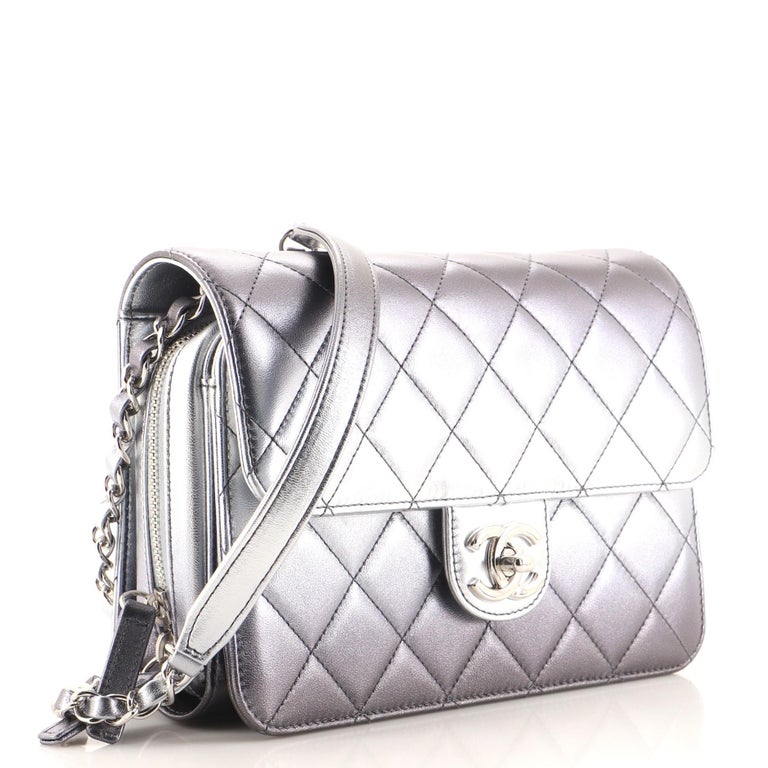Chanel Like a Wallet Flap Bag Quilted Gradient Metallic Lambskin Small at  1stDibs