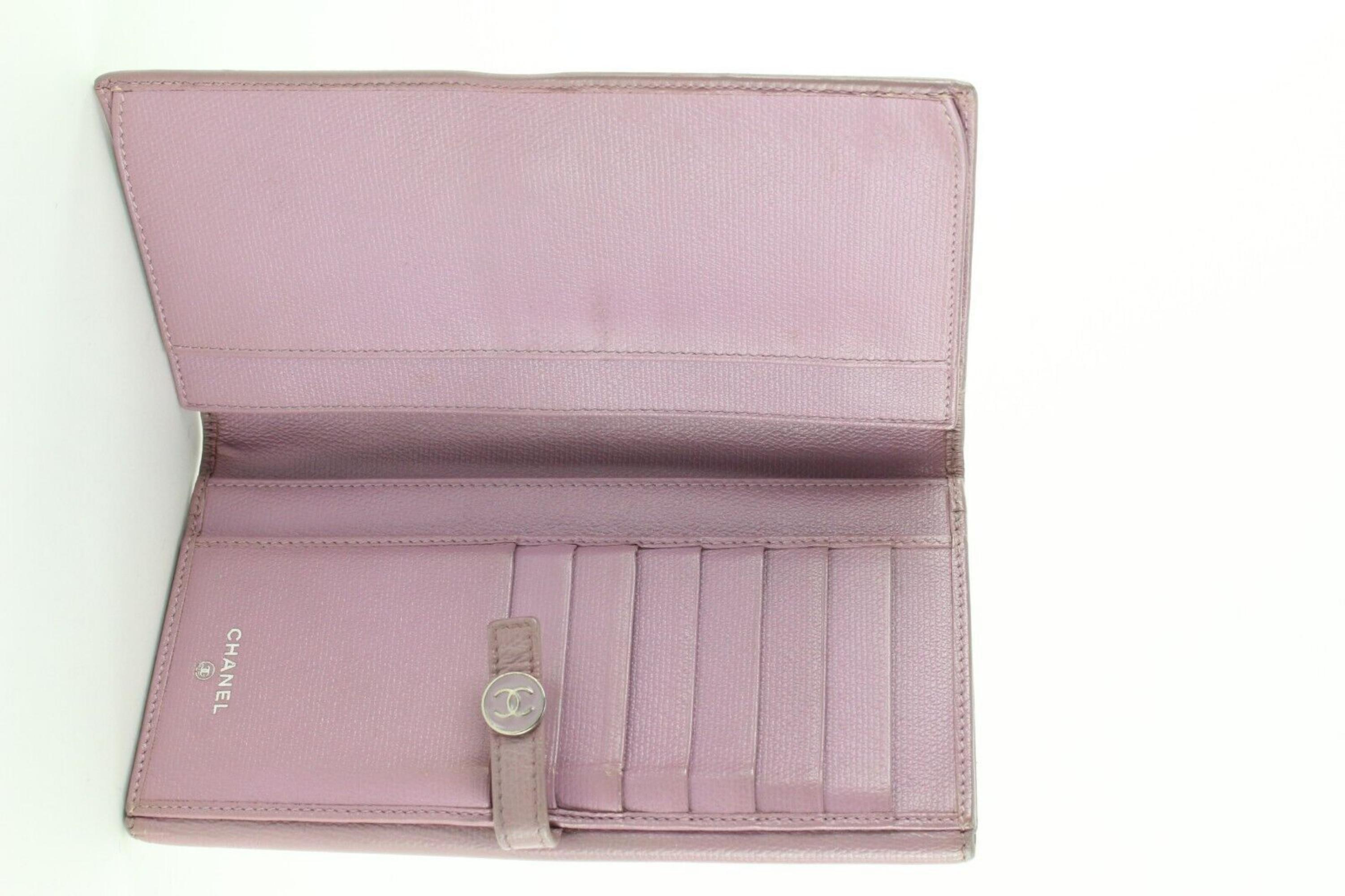 Women's Chanel Lilac Calfskin Wallet 1CC1109