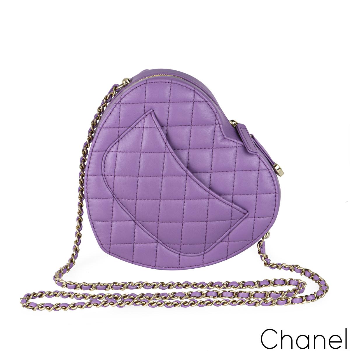 chanel purple heart bag