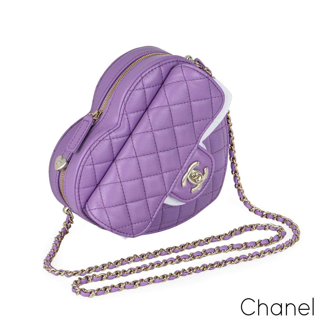 purple heart chanel bag