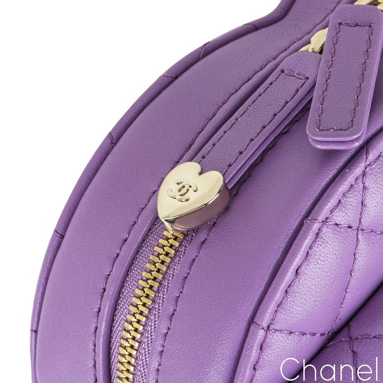 RESERVED 💜 RARE Chanel Heart Bag 22s Purple 💕