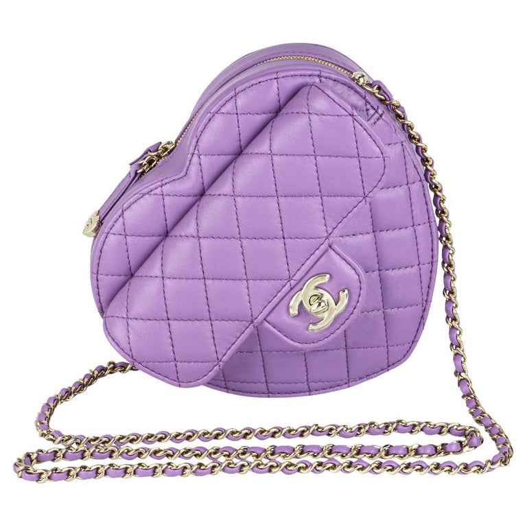 Chanel Lilac Heart Bag at 1stDibs