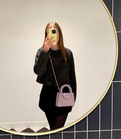 Chanel Lila Gestepptes Kalbsleder Nano Classic Kelly Shopper