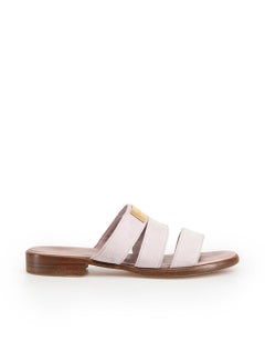 Chanel Lilac Suede Slide Strap Sandals Size IT 38