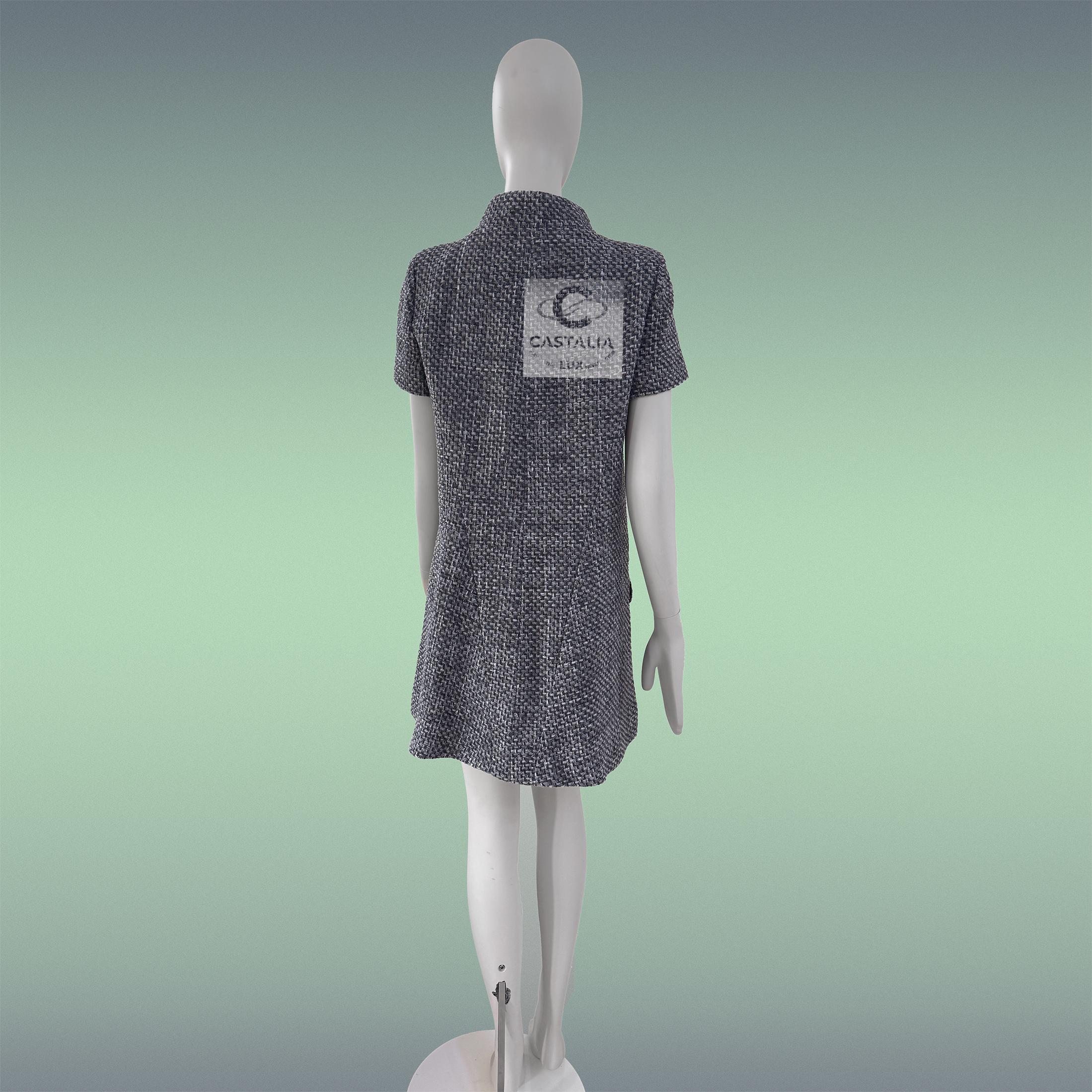 CHANEL Chaqueta de tweed Lesage gris estilo Liliy Allen 36 FR en venta 7