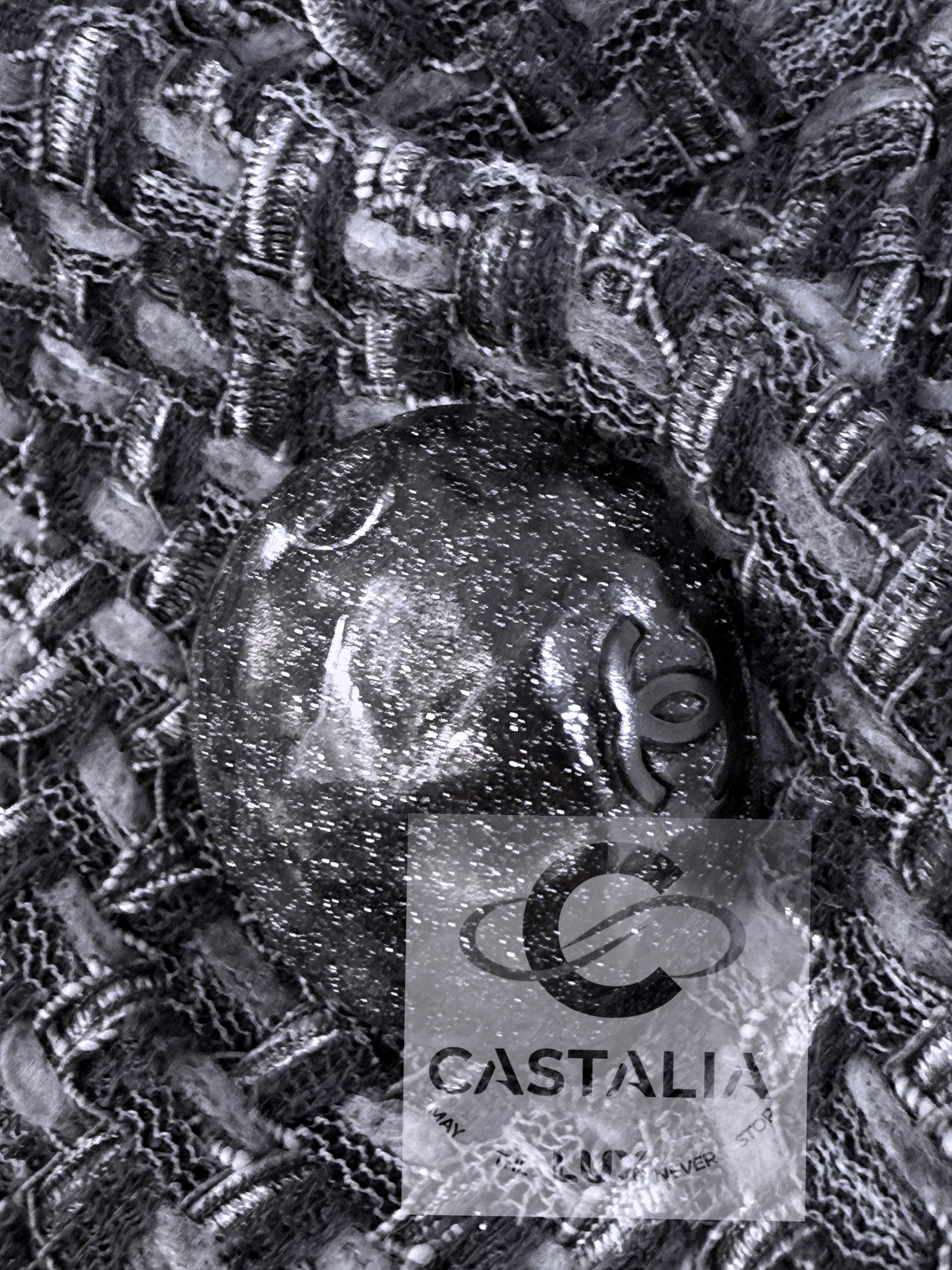 CHANEL Chaqueta de tweed Lesage gris estilo Liliy Allen 36 FR en venta 3