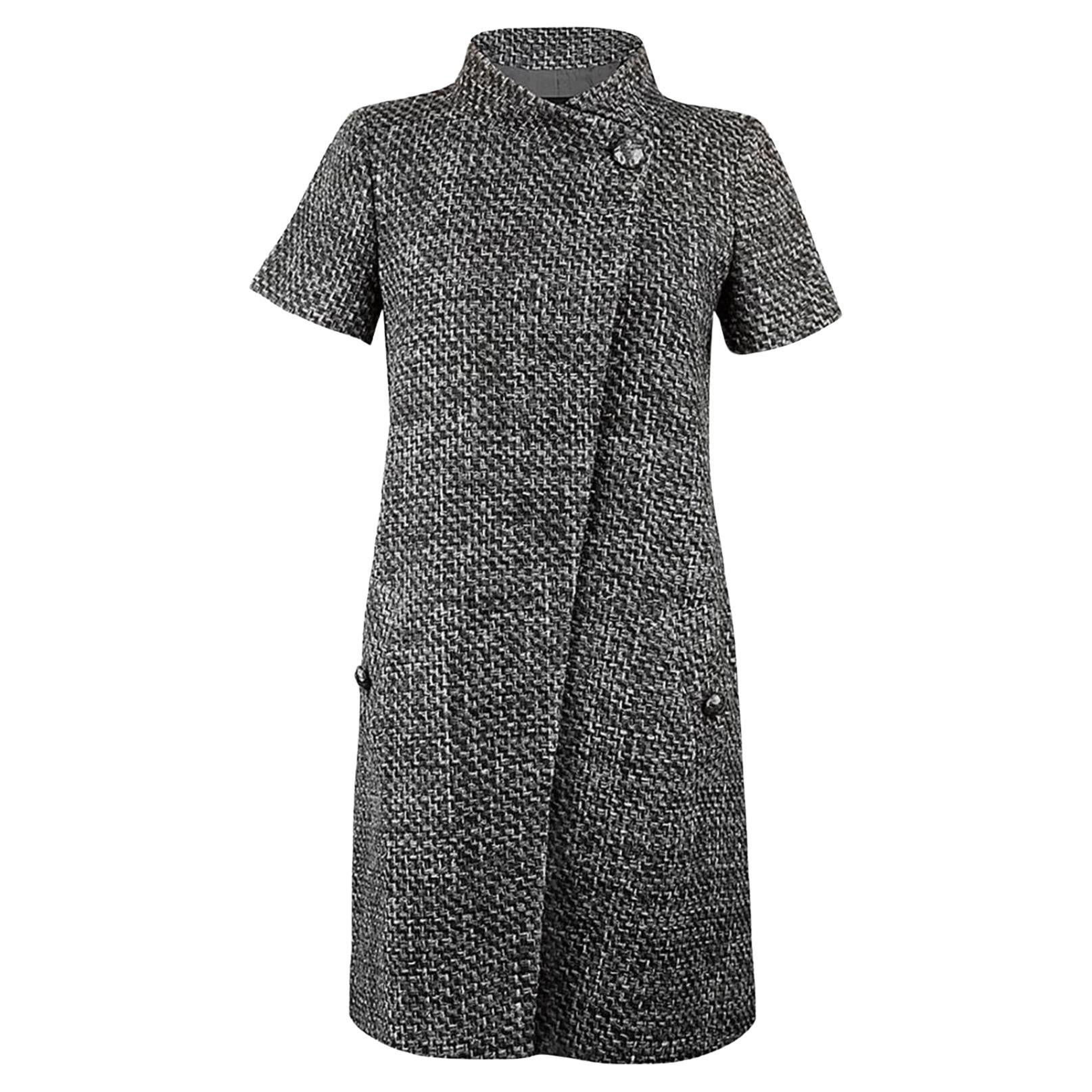 Chanel Lily Allen Style Grey Tweed Jacket For Sale