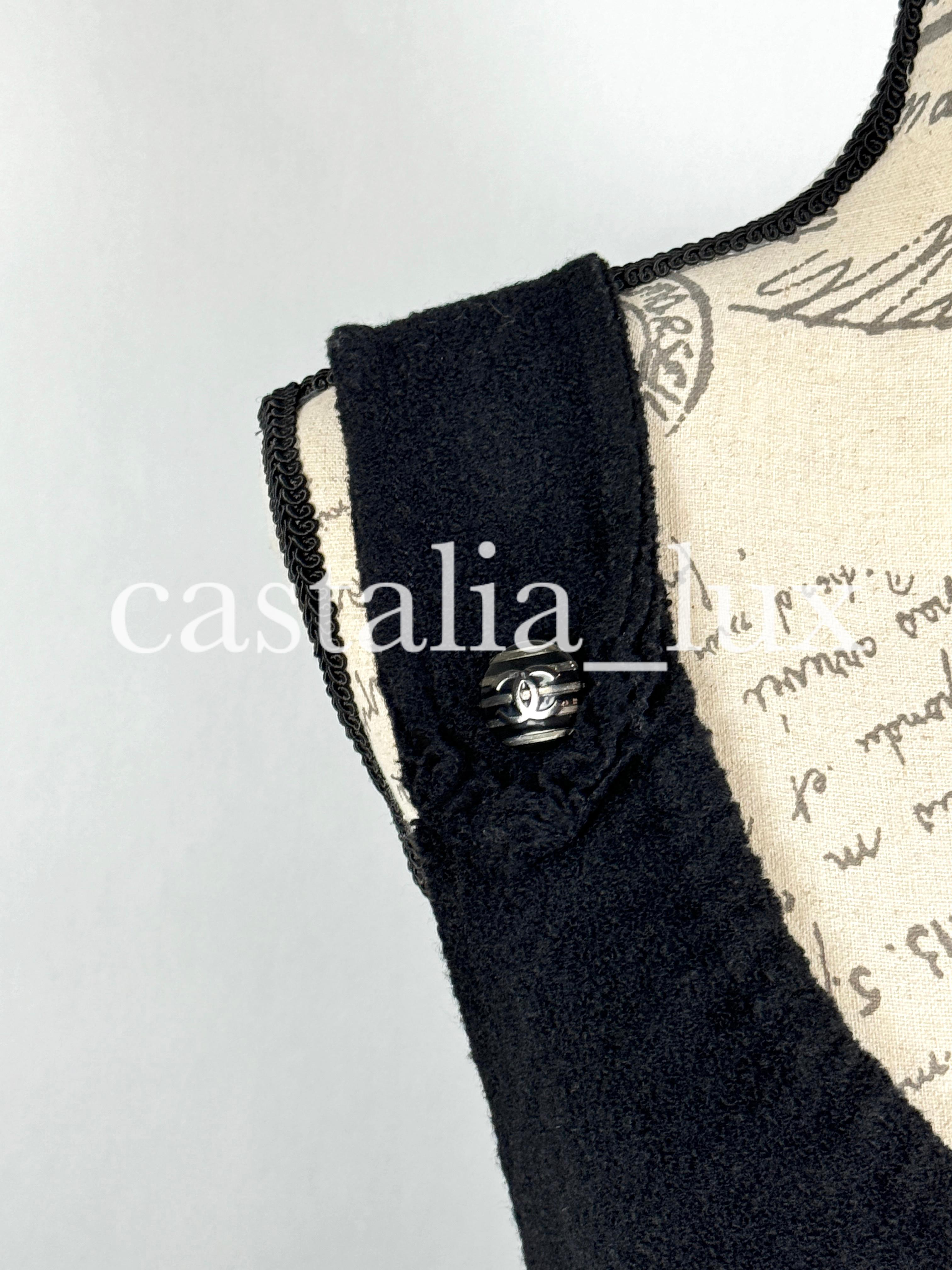 Chanel Lily Rose Depp Style Black Tweed Dress 1