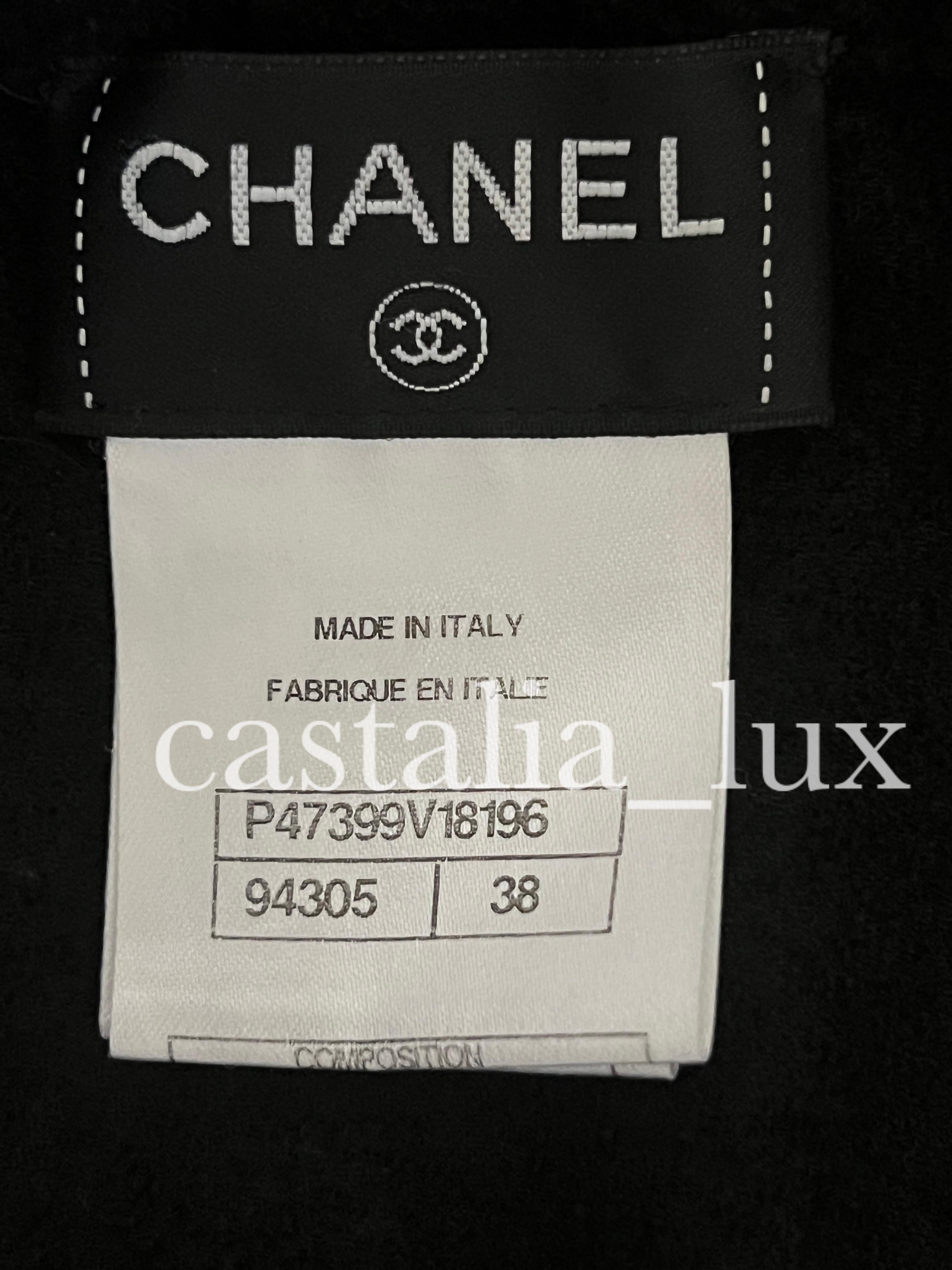 Chanel Lily Rose Depp Style Black Tweed Dress For Sale 2