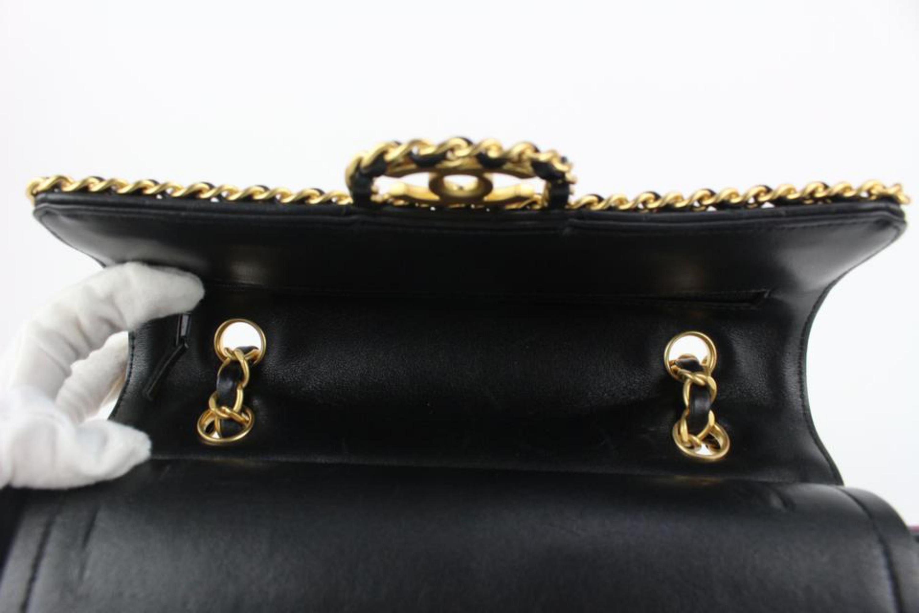 Chanel Limited Black Lambskin Gold Chain All-Over Classic Flap Cage  131cas0 3