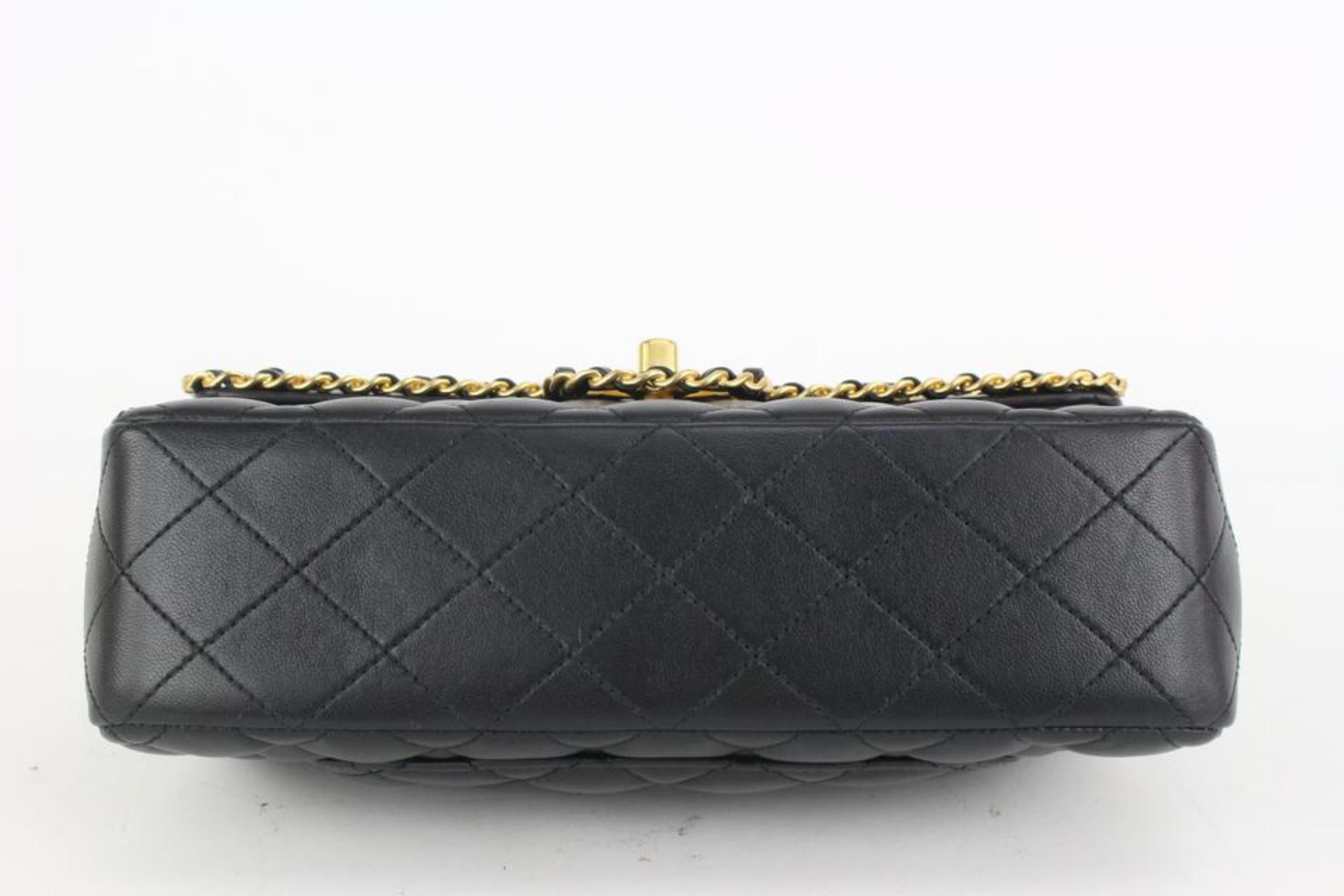 Chanel Limited Black Lambskin Gold Chain All-Over Classic Flap Cage  131cas0 4