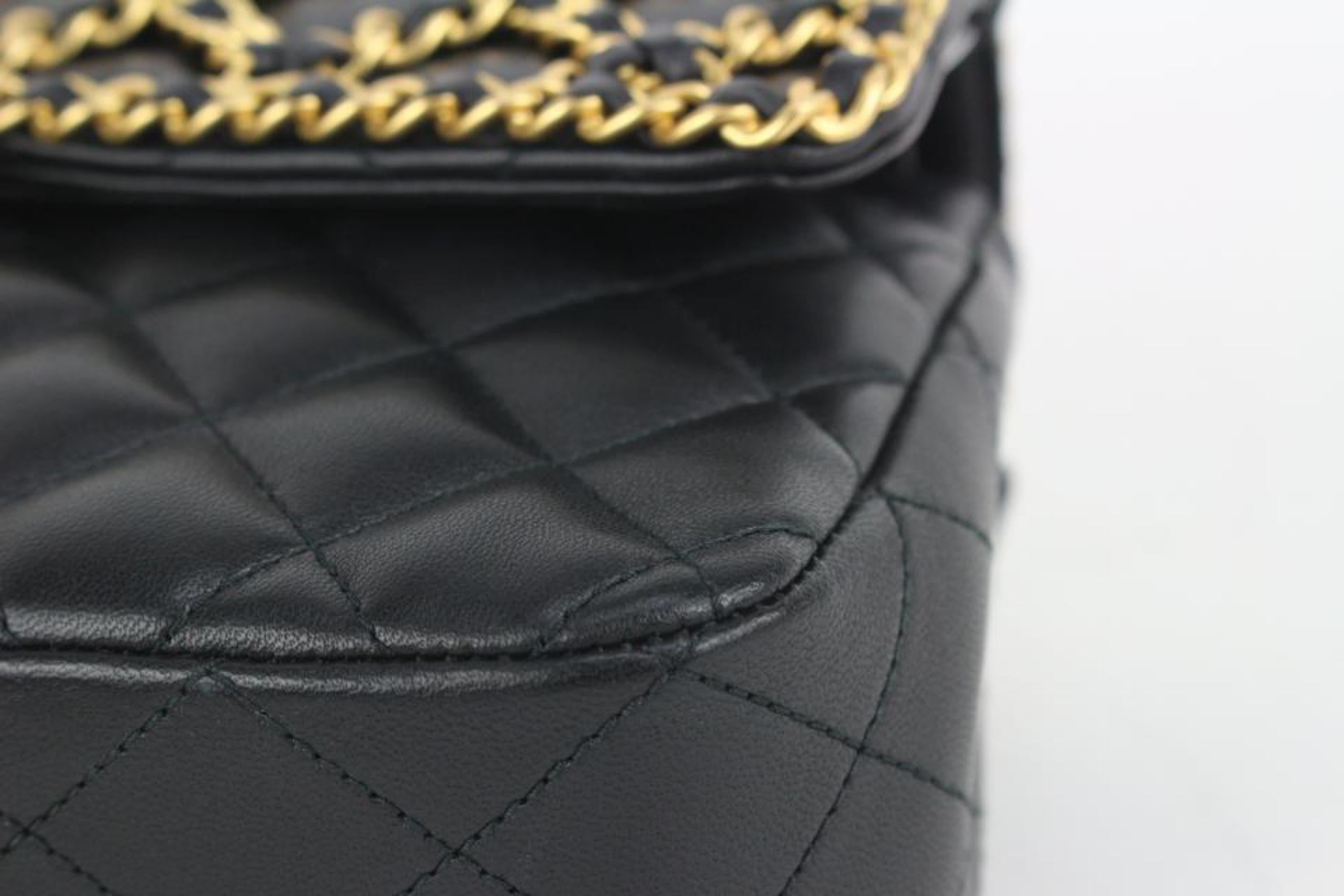 Chanel Limited Black Lambskin Gold Chain All-Over Classic Flap Cage  131cas0 5