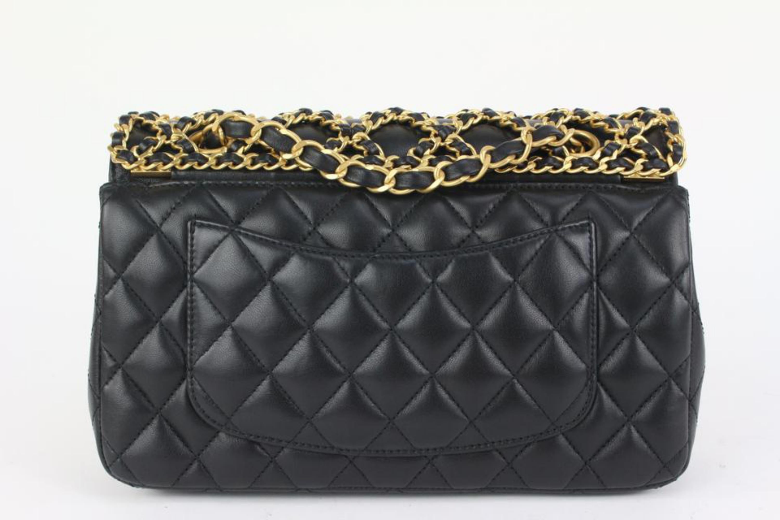 Chanel Limited Black Lambskin Gold Chain All-Over Classic Flap Cage  131cas0 1