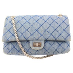 Chanel Limited Blue Denim 2.55 Reissue Classic 226 Flap Bag 50c128s