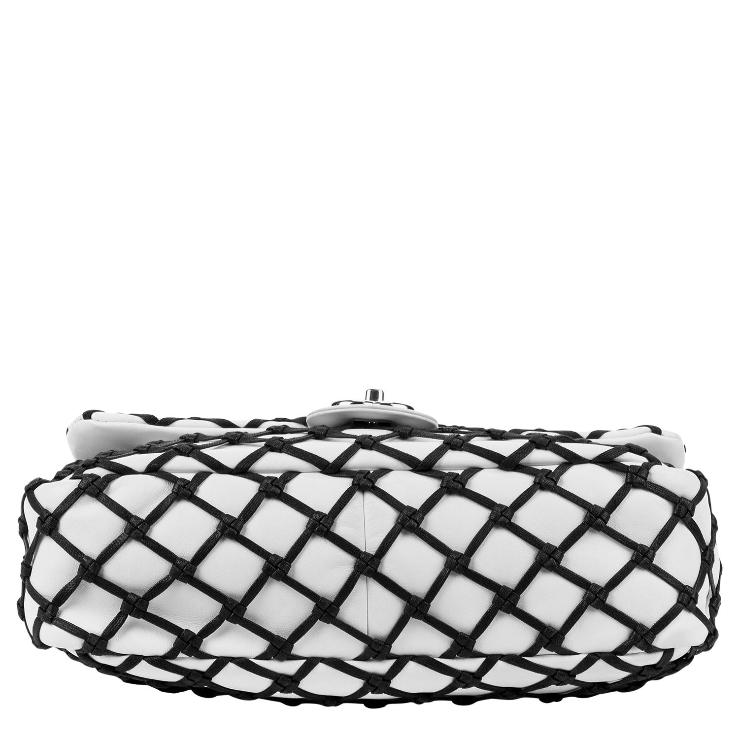 da uomo o donna Chanel Edizione Limitata 2010 Borsa a rete bianca con pattina