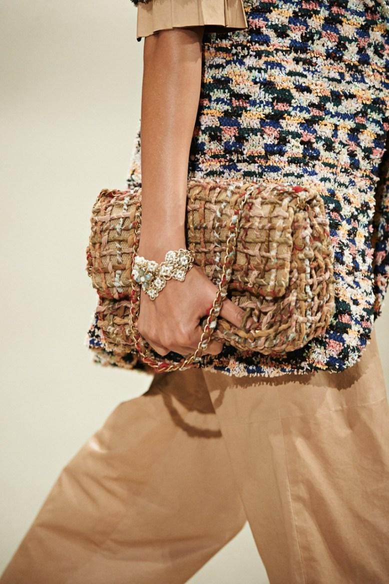 Chanel Limited Edition 2015 Dubai Resort Runway Woven Pom Pom Classic Flap Bag For Sale 7