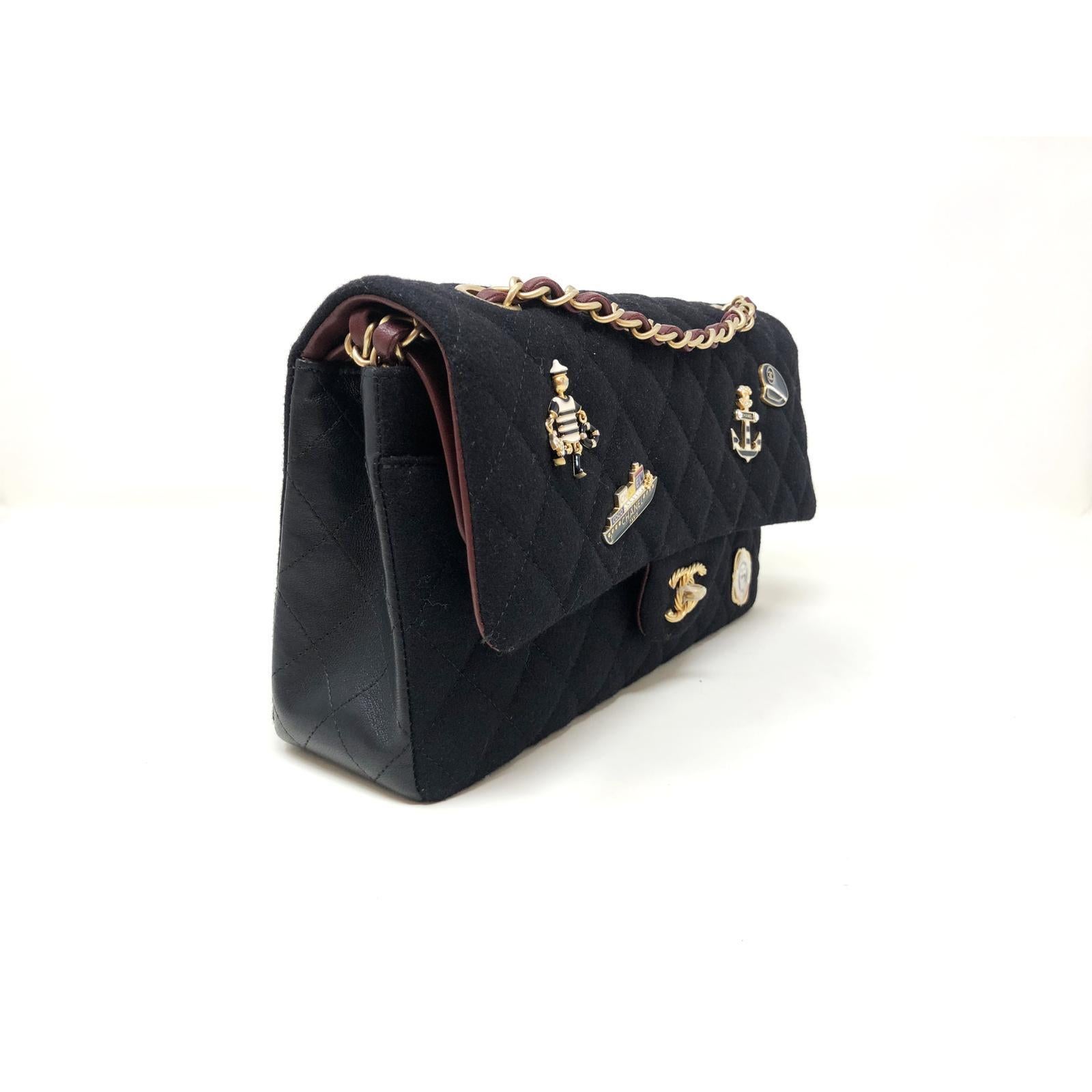 CHANEL Limited Edition 2018 Cruise, black felt In New Condition In Milan, IT