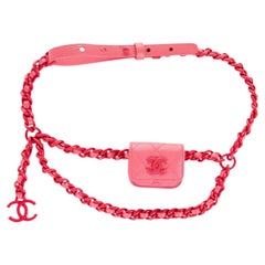 Chanel Limited Edition 2020 Pink Caviar Quilted Micro Mini Flap Waist Belt Bag