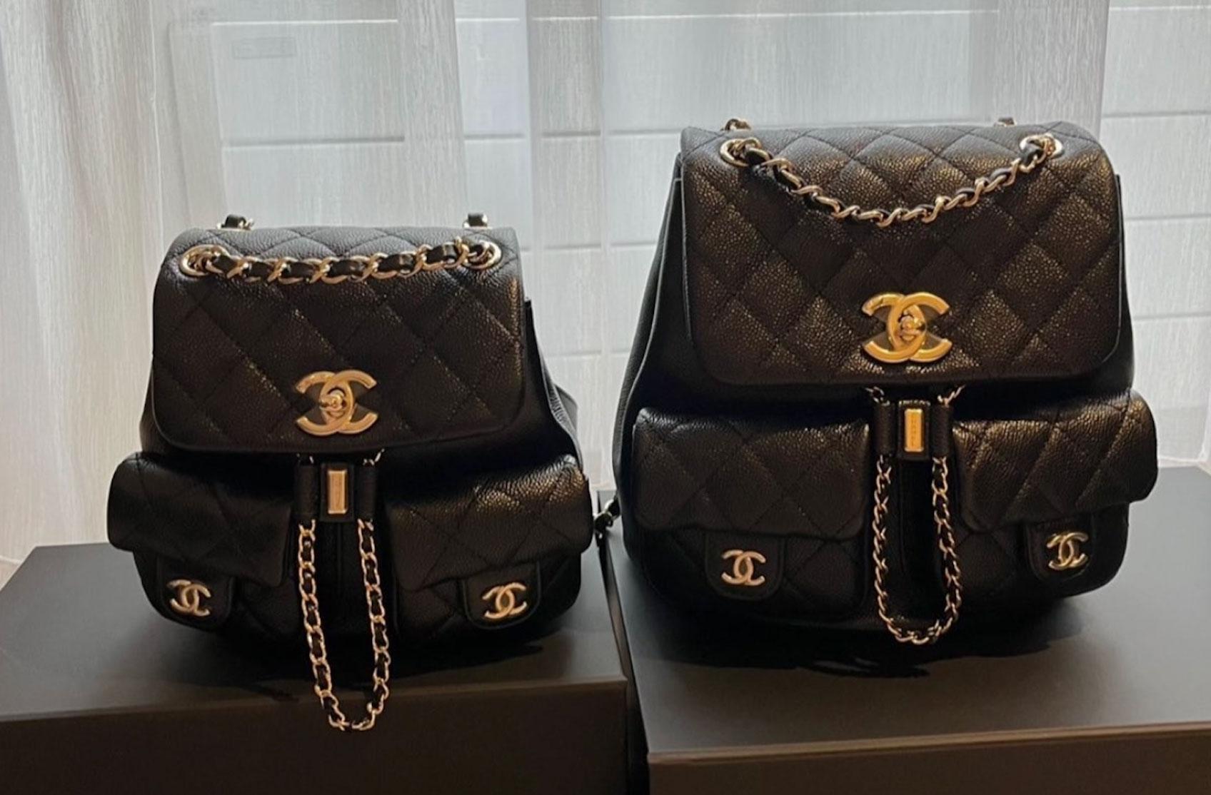 Chanel Limited Edition 2023 Caviar Small Mini Duma Backpack For Sale at