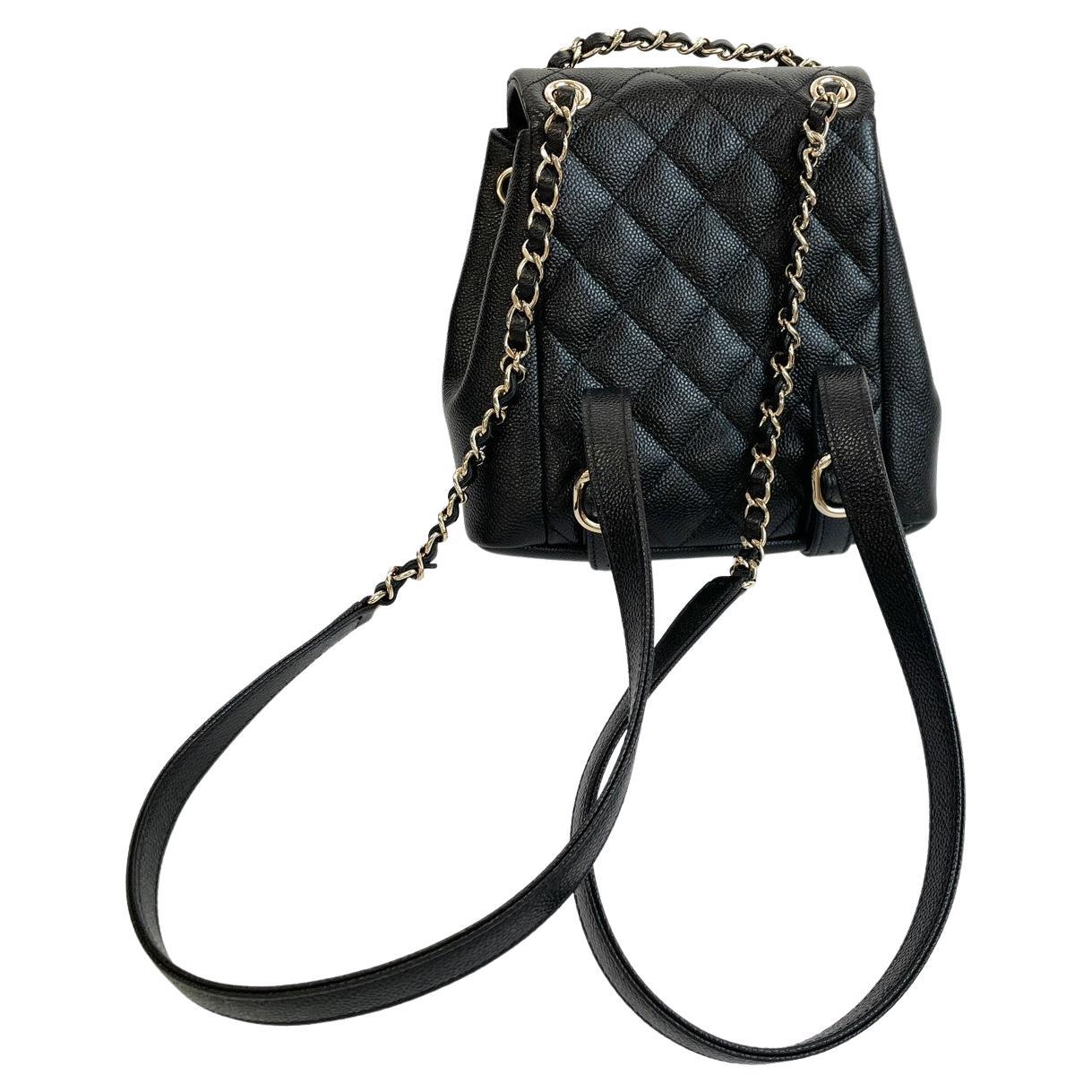 Chanel Limited Edition 2023 Caviar Small Mini Duma Backpack en vente 2