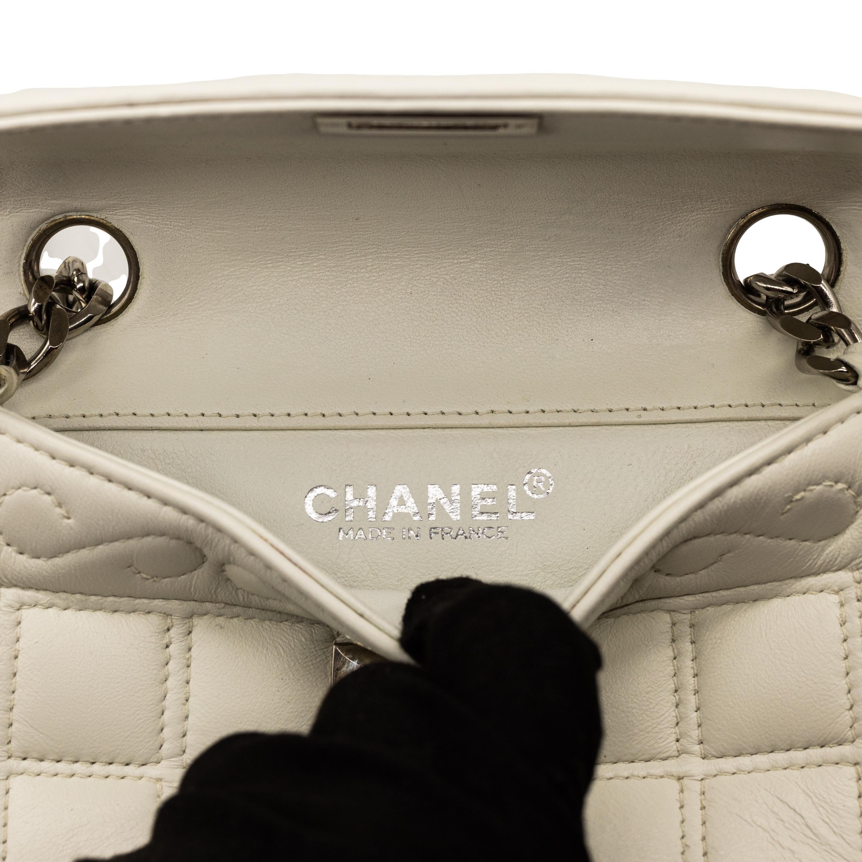 Chanel Limited Edition 2.55 Re-Issue White Mini Chocolate Bar Shoulder Bag, 2002 8