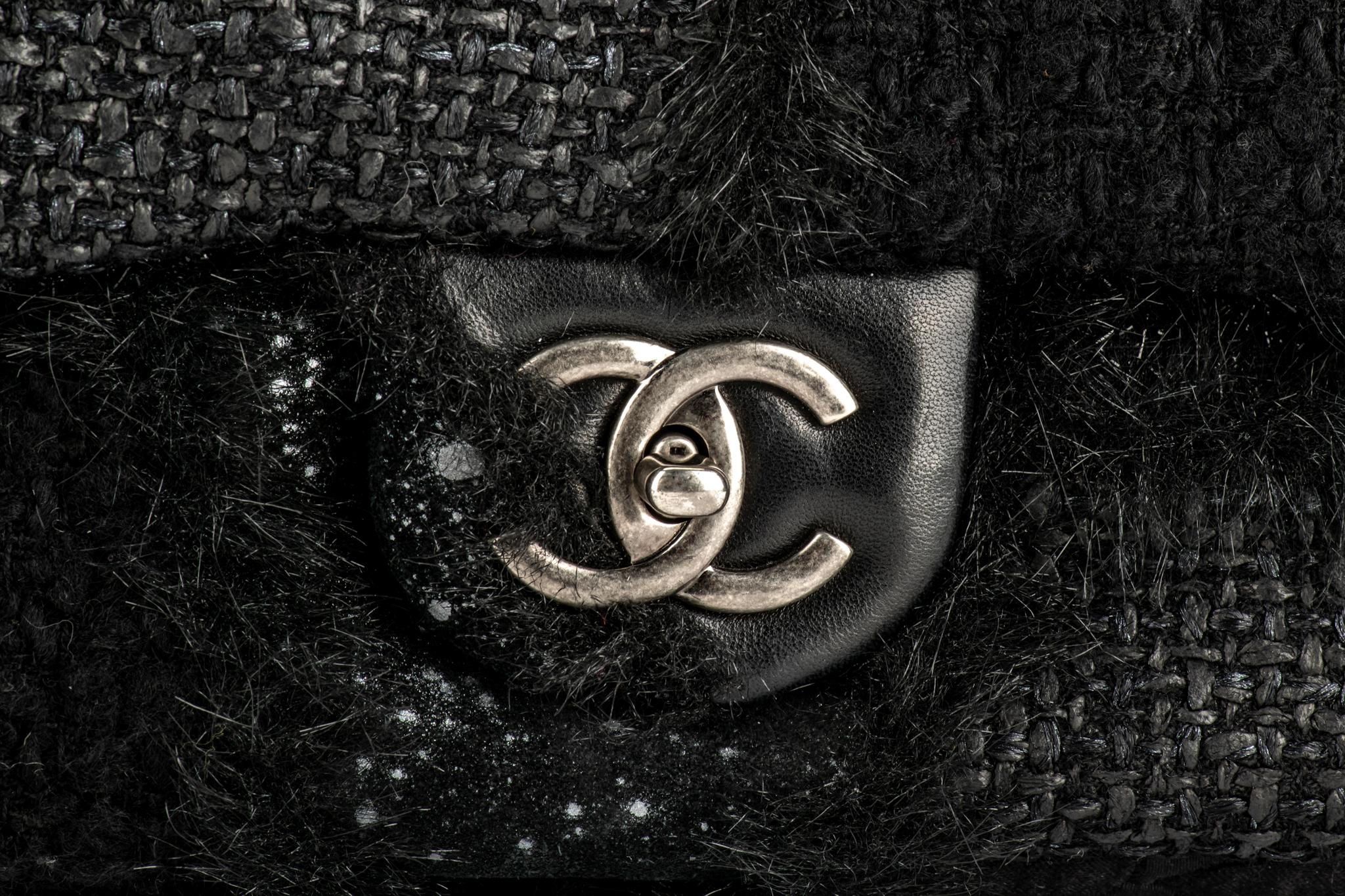 Chanel Limited Edition Black Patchwork Jumbo Bag 2