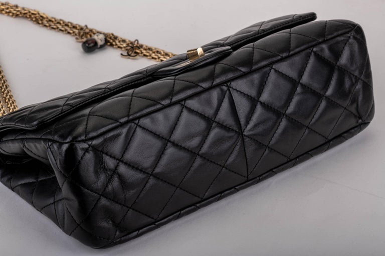 Women's Chanel Limited Edition Black Shanghai Jumbo 2.55 Reissue Bag For Sale