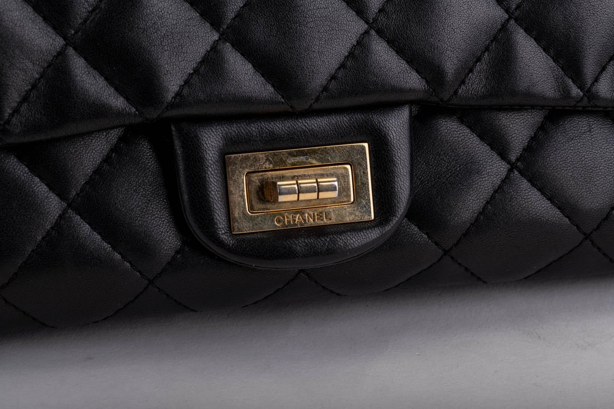 Chanel Limited Edition Black Shanghai Jumbo 2.55 Reissue Bag In Excellent Condition In West Hollywood, CA