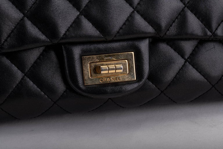 Chanel Limited Edition Black Shanghai Jumbo 2.55 Reissue Bag For Sale 2