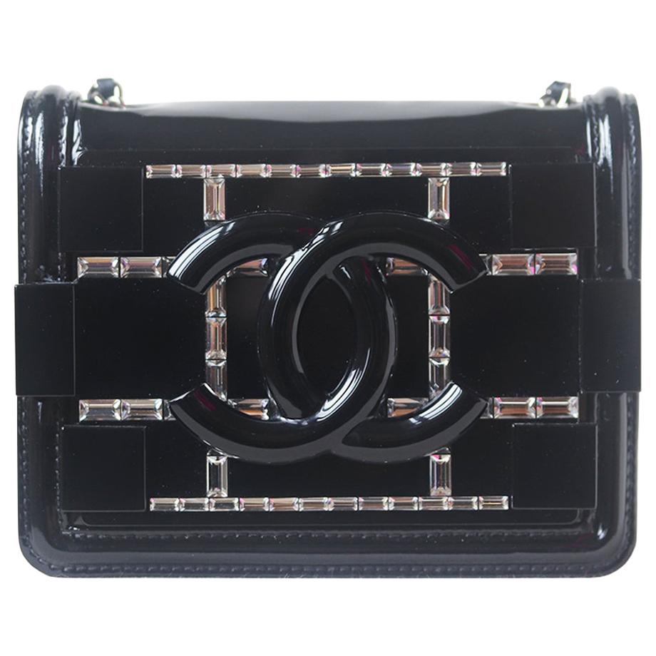 Chanel Limited Edition Boy Brick Crystal and Plexi Crossbody Bag