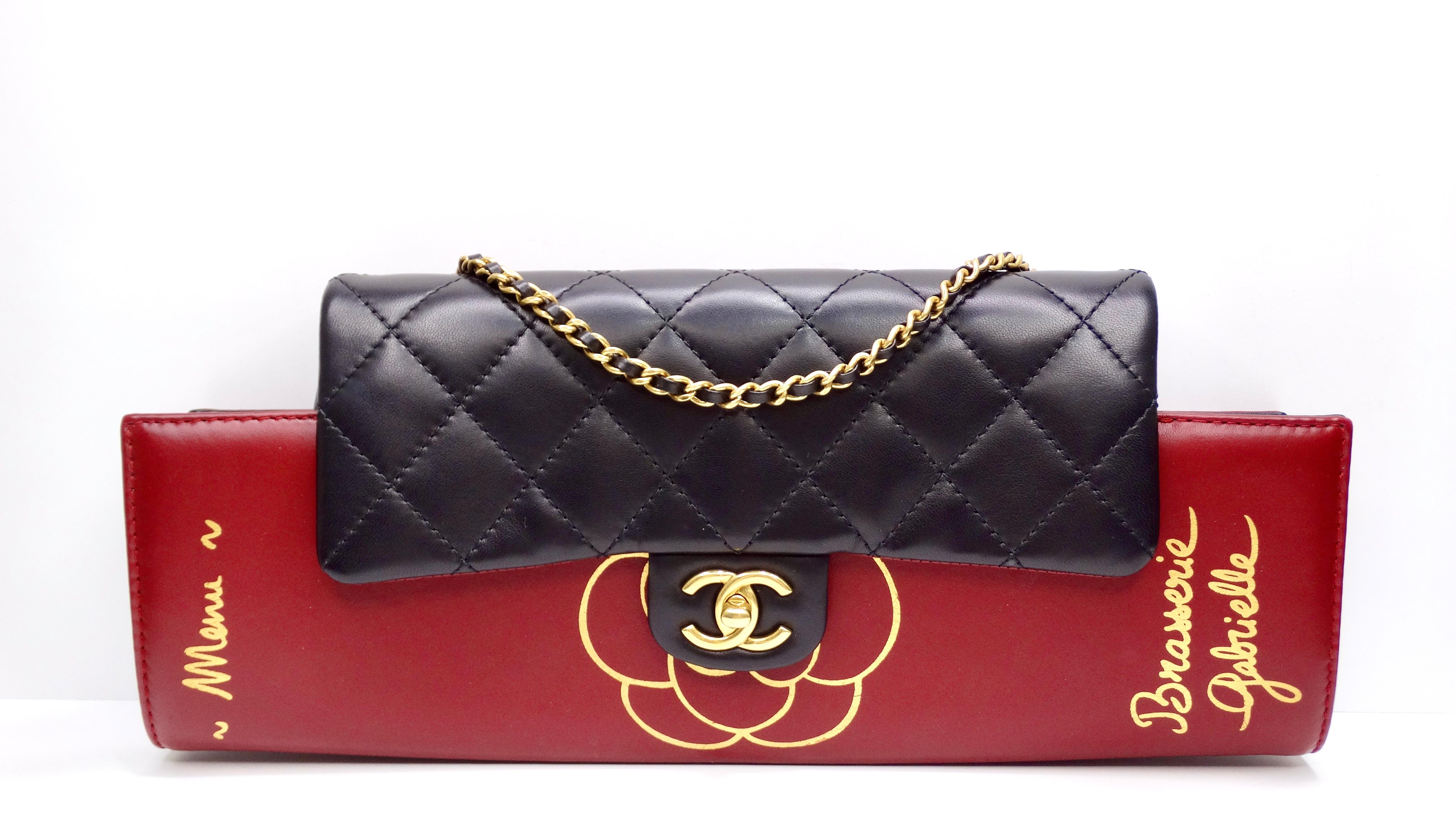 This bag speaks for itself. The rarity of this bag is exceptional and is a collectors piece. Chanel pays tribute to its founder with this Brasserie Gabrielle shoulder bag. Crafted in two of the designer’s favourite colours - black and red - it has