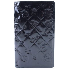 CHANEL CC Logo Bifold Wallet Purse Patent Leather Bordeaux SHW France  69GA191