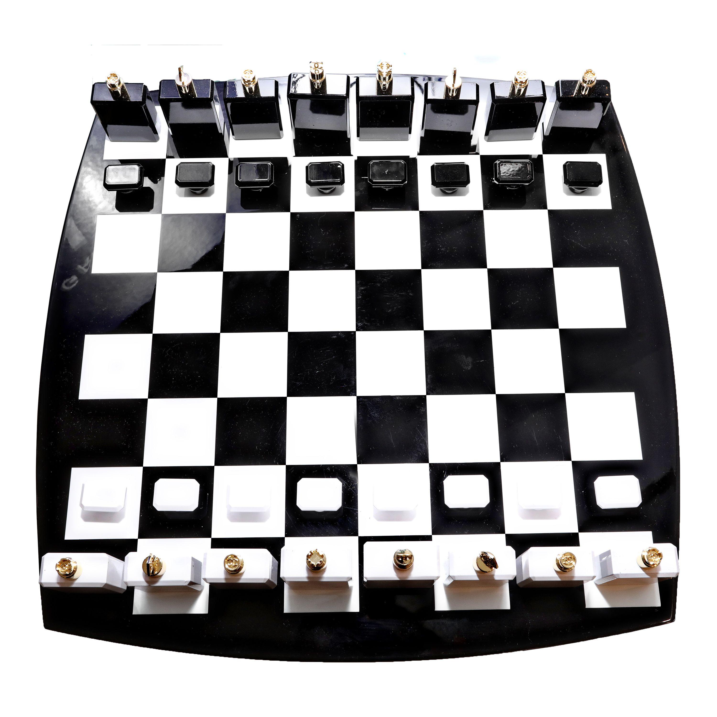 Black Chanel Limited Edition Chess Set For Sale