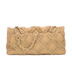 Chanel Limited Edition Crochet Nature Tweed Extra Large Flap Bag