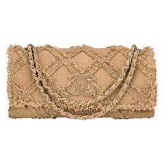 Chanel Limited Edition Crochet Nature Tweed Extra Large Flap Bag