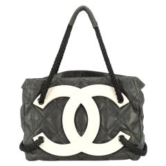 Chanel Edition Limitée Cruise Yacht Nautical Beach Black Coated Canvas Tote