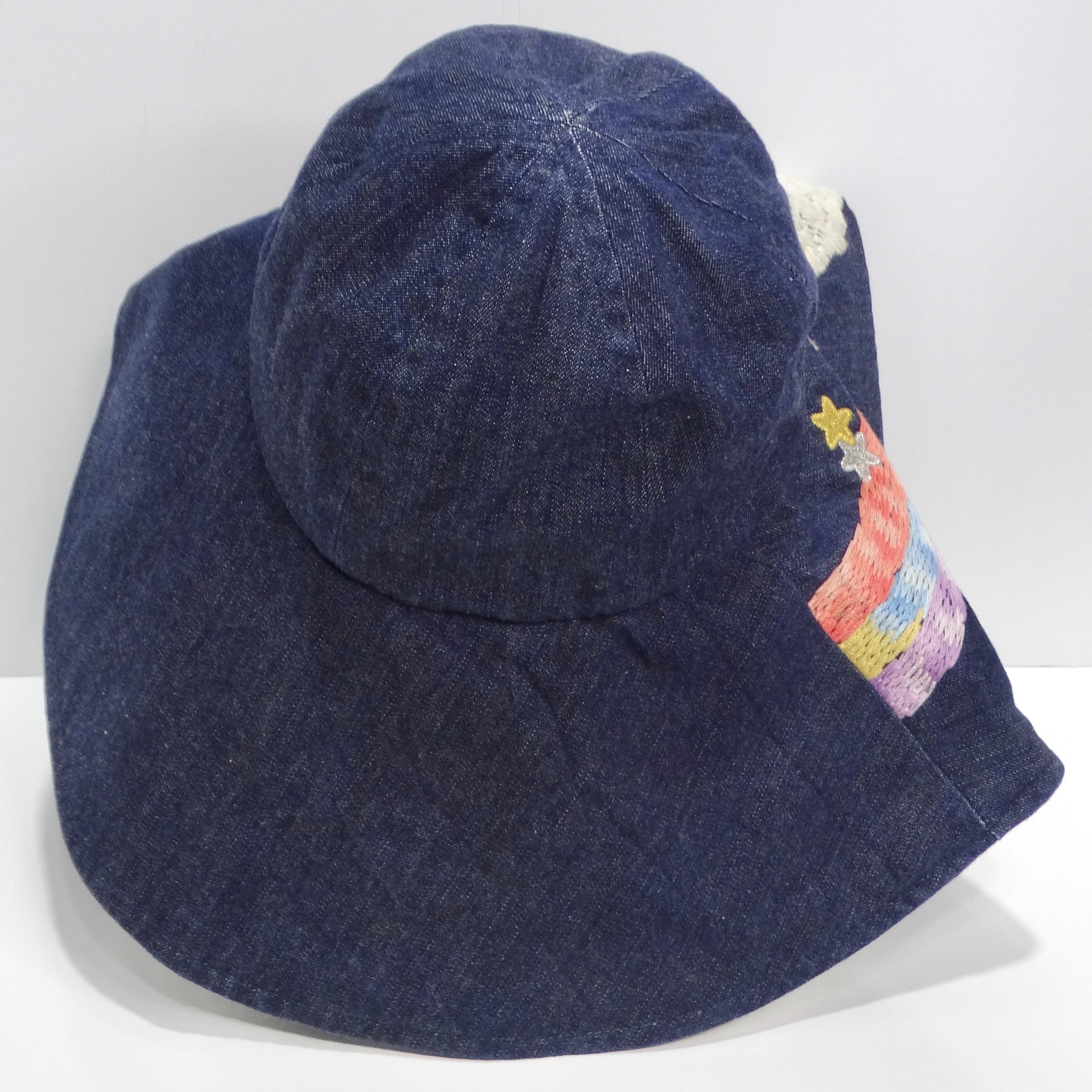 Chanel Limited Edition Embroidered Jumbo Denim Hat 1