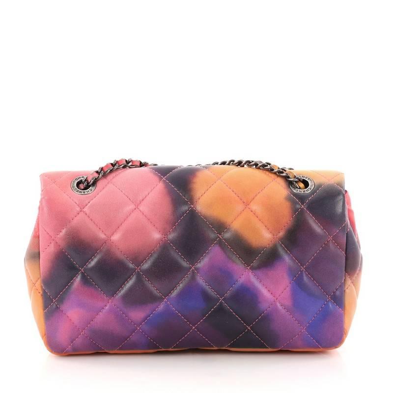 Pink Chanel Limited Edition Flower Power Flap Bag Quilted Lambskin Small