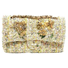 Chanel Limited Edition Garden Party 2.55 Reissue Multicolor Tweed Charms Bag