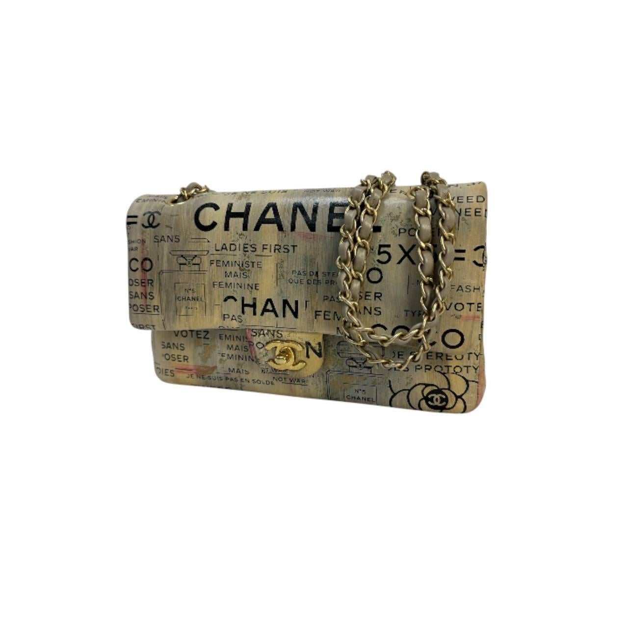 Chanel Limited Edition Graffiti Double Flap Bag 5