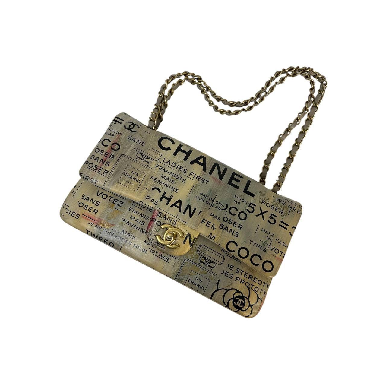Women's Chanel Limited Edition Graffiti Double Flap Bag