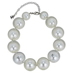 Chanel Limited Edition Karl Lagerfeld Pearl Choker Resin Coated 2017